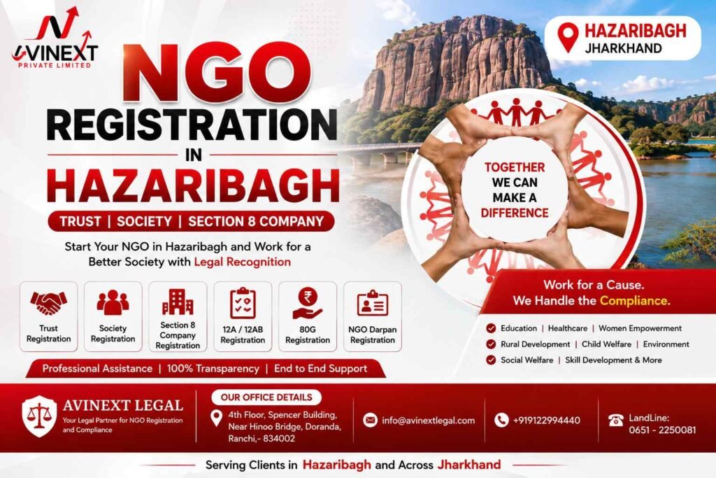 NGO Registration in Hazaribagh 2026